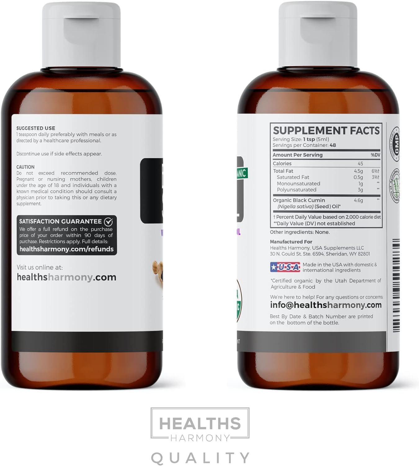Black Seed Oil - 120 Softgel Capsules Skin Health (Non-GMO & Vegan) Cold-Pressed Nigella Sativa Producing Pure Black Cumin Seed Oil with Vitamin E - 500mg Each, 1000mg Per 2 Capsule Serving